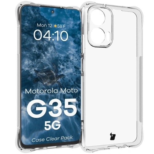 Kup Elastyczne etui + 2x folia na ekran Bizon Case Clear Pack do Motorola Moto G35 5G - BIZ9689 - {ean13} - Sklep Home Screen