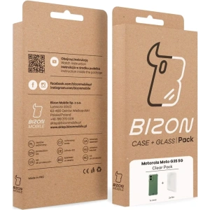 Kup Bizon Case Clear Pack carcasă + 2x folie de protecție pentru ecran Motorola Moto G35 5G - BIZ9689 - {ean13} - Sklep Home Screen