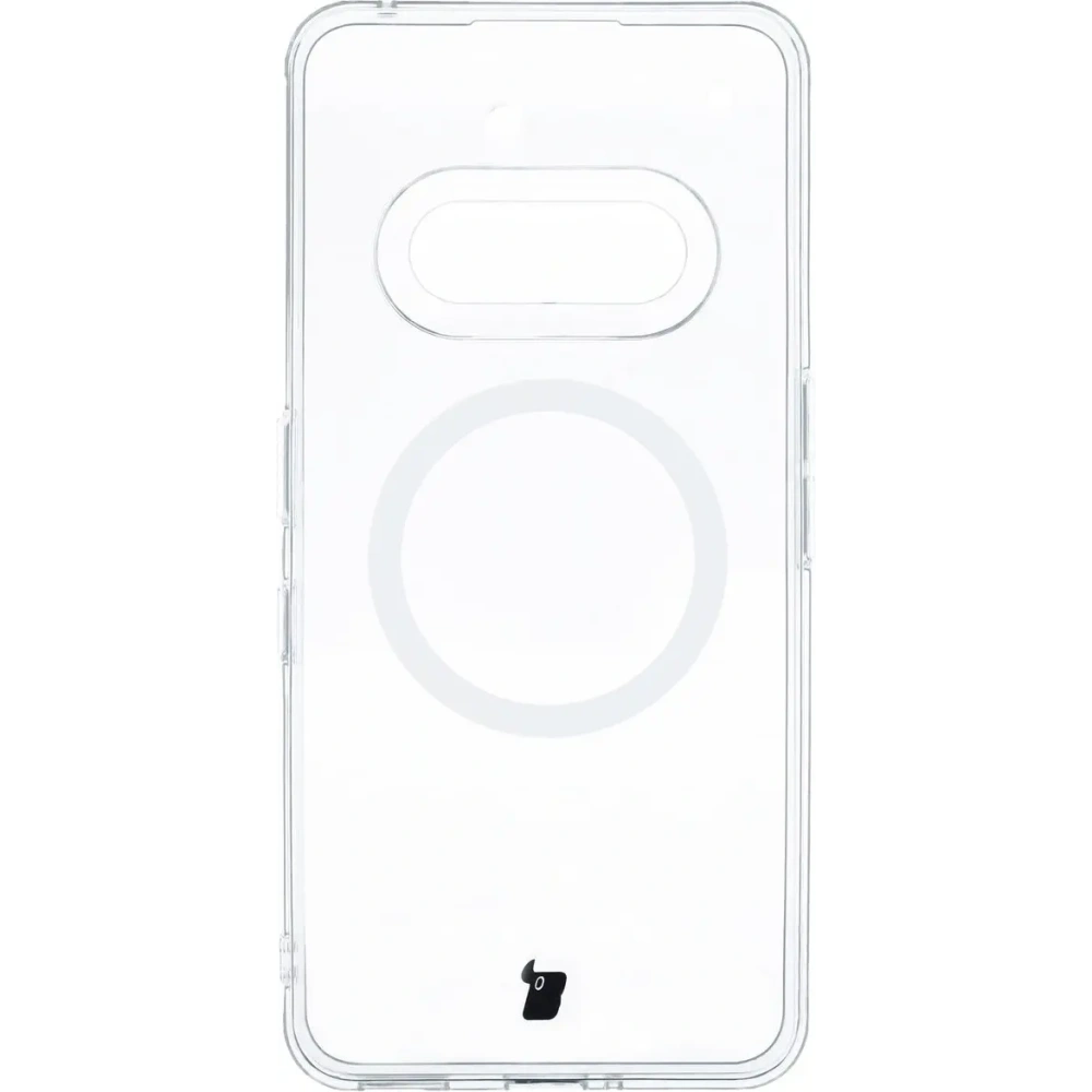 Etui z pierścieniem magnetycznym Bizon Case CrystalO do Nothing Phone (3a) przezroczyste