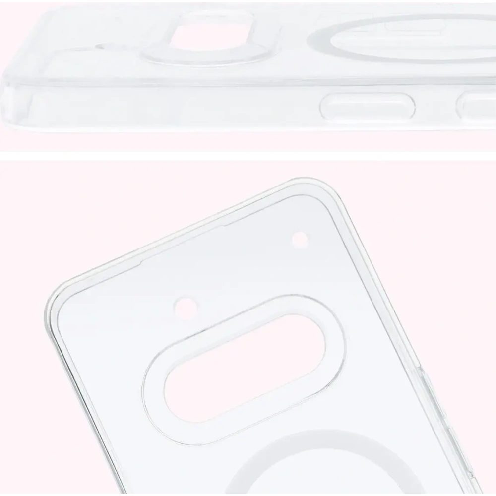 Etui z pierścieniem magnetycznym Bizon Case CrystalO do Nothing Phone (3a) przezroczyste