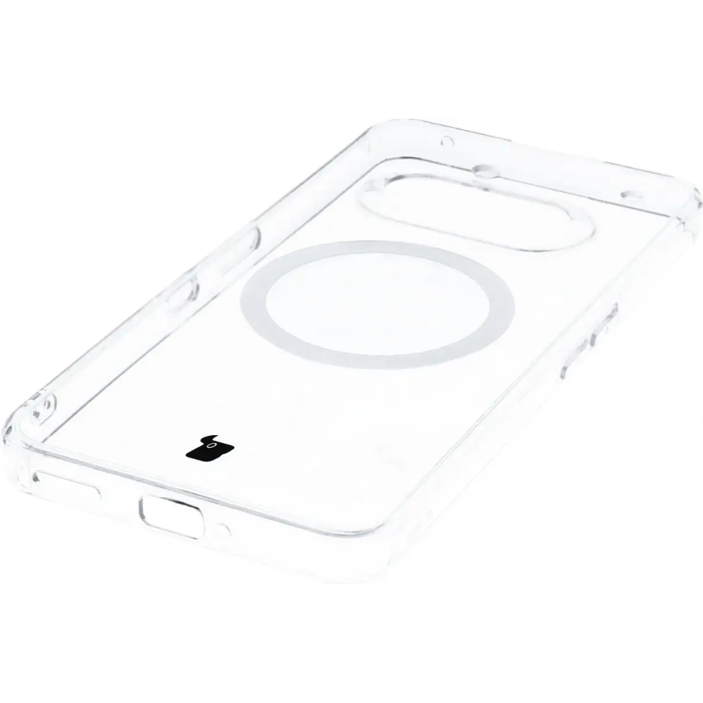 Etui z pierścieniem magnetycznym Bizon Case CrystalO do Nothing Phone (3a) przezroczyste