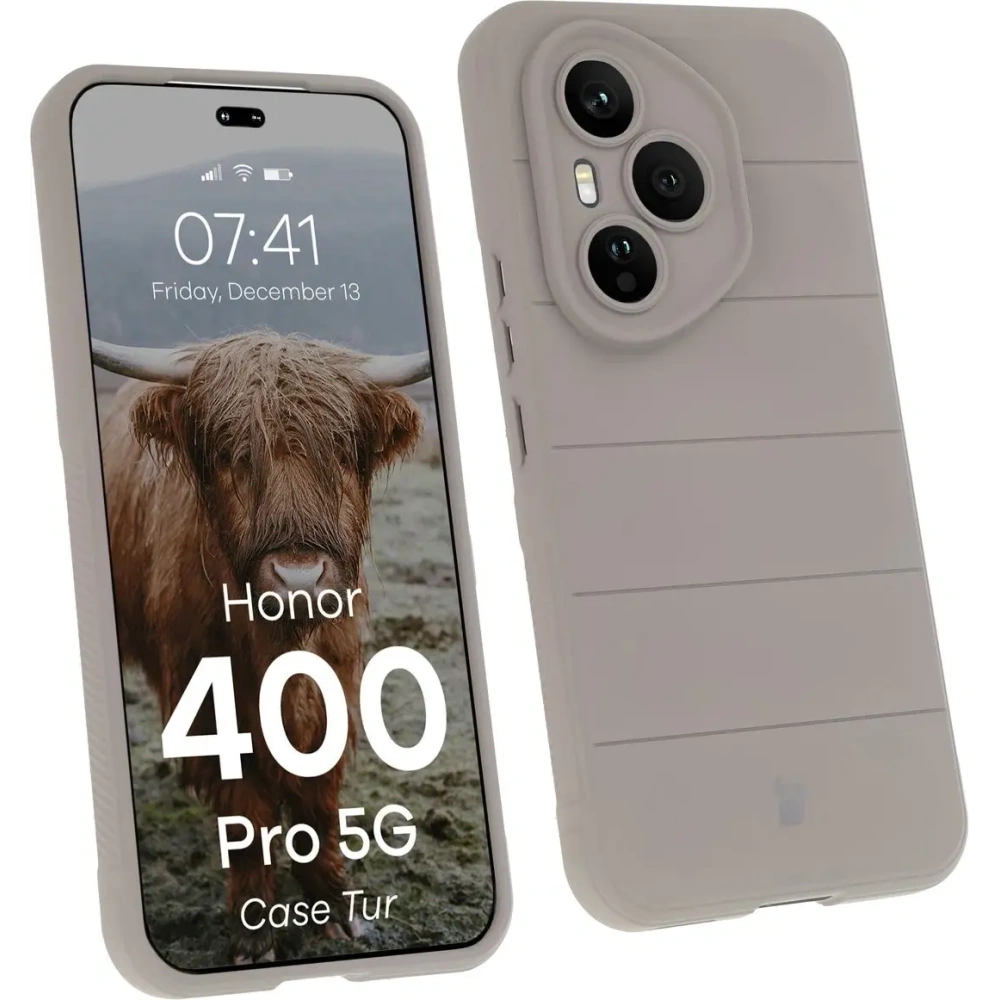 Pancerne etui Bizon Case Tur do Honor 400 Pro jasnoszare