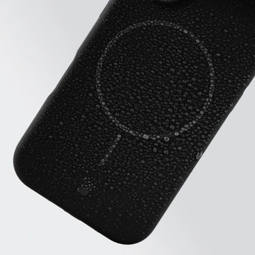 Silikonowe etui z pierścieniem magnetycznym Bizon Soft Case do Apple iPhone 16 czarne