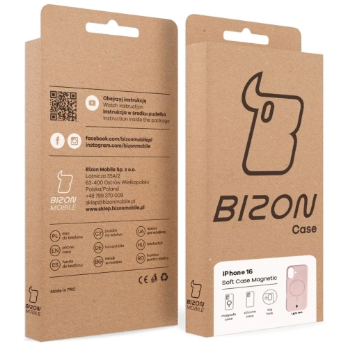 Kup Bizon Soft Case Magnetic Apple iPhone 16 hellrosa - BIZ9700 - {ean13} - Sklep Home Screen