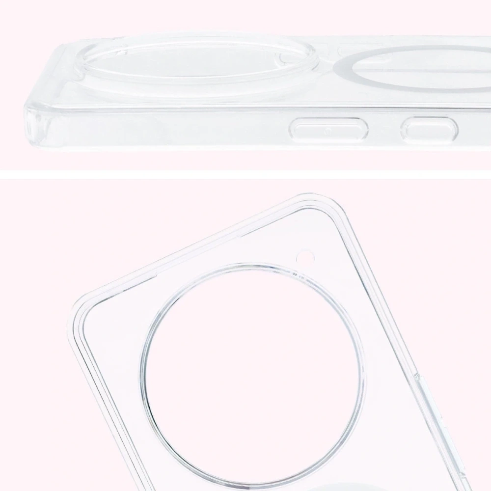 Etui z pierścieniem magnetycznym Bizon Case CrystalO do Nothing Phone (3a) Pro przezroczyste