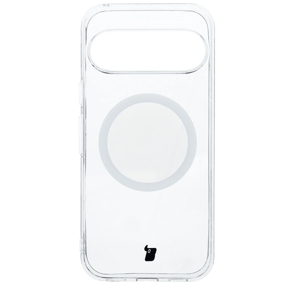 Etui z pierścieniem magnetycznym Bizon Case CrystalO do Google Pixel 10 Pro XL przezroczyste