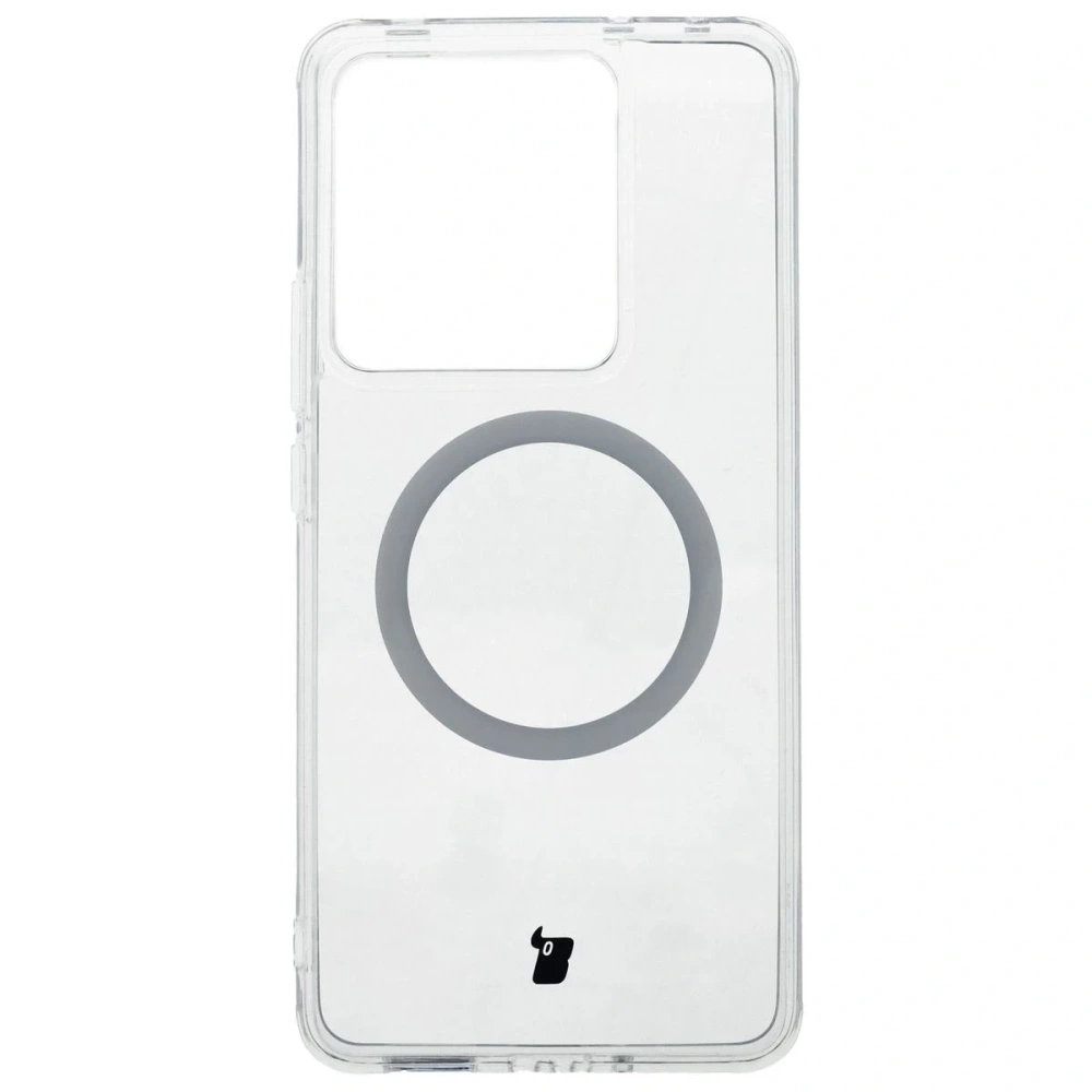 Etui z pierścieniem magnetycznym Bizon Case CrystalO do Realme GT 7 / 7T przezroczyste