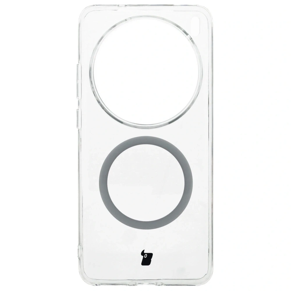 Etui z pierścieniem magnetycznym Bizon Case CrystalO do Vivo X200 Pro przezroczyste