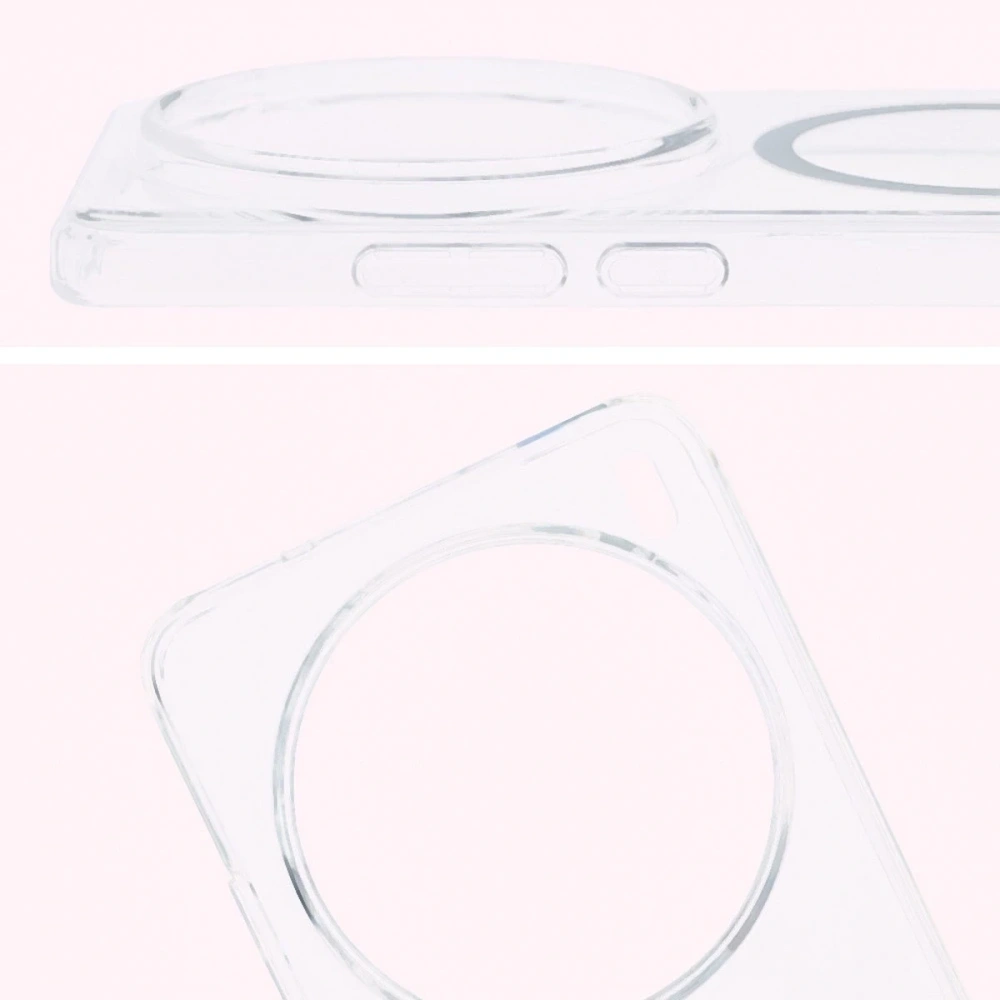 Etui z pierścieniem magnetycznym Bizon Case CrystalO do Vivo X200 Pro przezroczyste