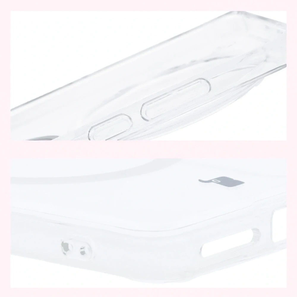 Etui z pierścieniem magnetycznym Bizon Case CrystalO do Vivo X200 Pro przezroczyste