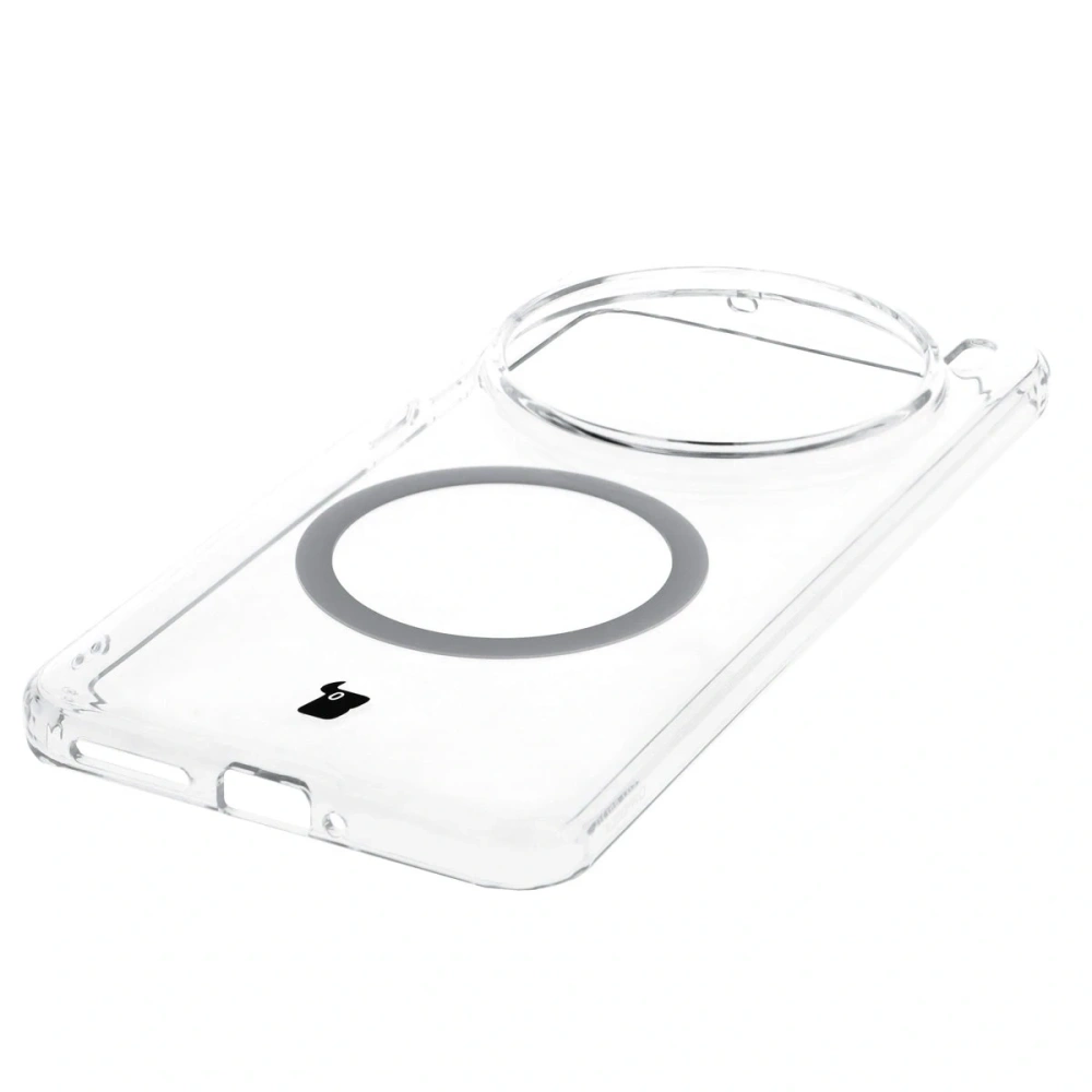 Etui z pierścieniem magnetycznym Bizon Case CrystalO do Vivo X200 Pro przezroczyste