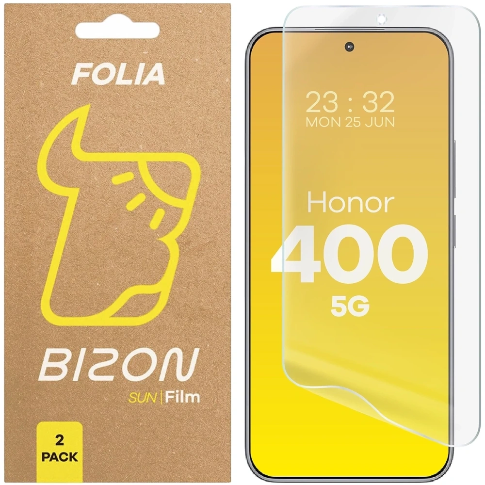 Folia matowa Bizon Glass Film Sun do Honor 400 5G [2 PACK]