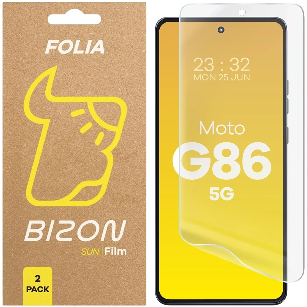 Folia matowa Bizon Glass Film Sun do Motorola Moto G86 5G [2 PACK]