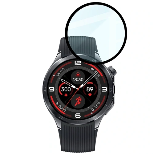 Buy Bizon Glass Watch Edge Hybrid OnePlus Watch 3 black - BIZ9716 - {ean13} - Home Screen Store Europe