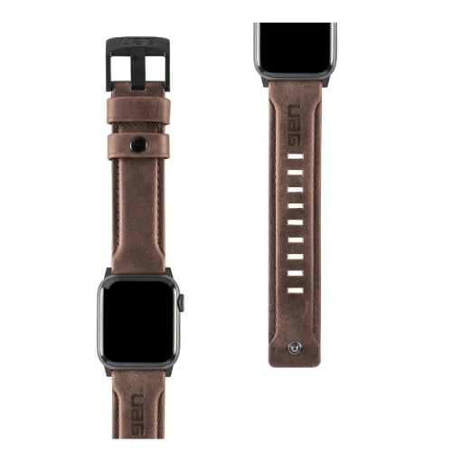 Kup Pasek UAG Urban Armor Gear Kožený pásek Apple Watch 4/5/6/7/SE/8/9/10 40/41/42mm (hnědý) - UAG207BR - {ean13} - Sklep Home Screen