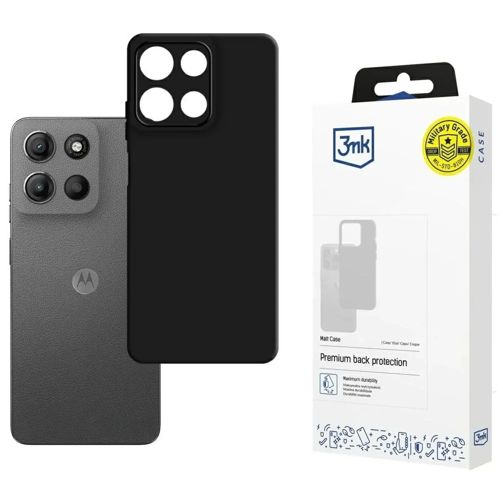 Etui 3MK Matt Case do Motorola Moto G15 / G15 Power czarny