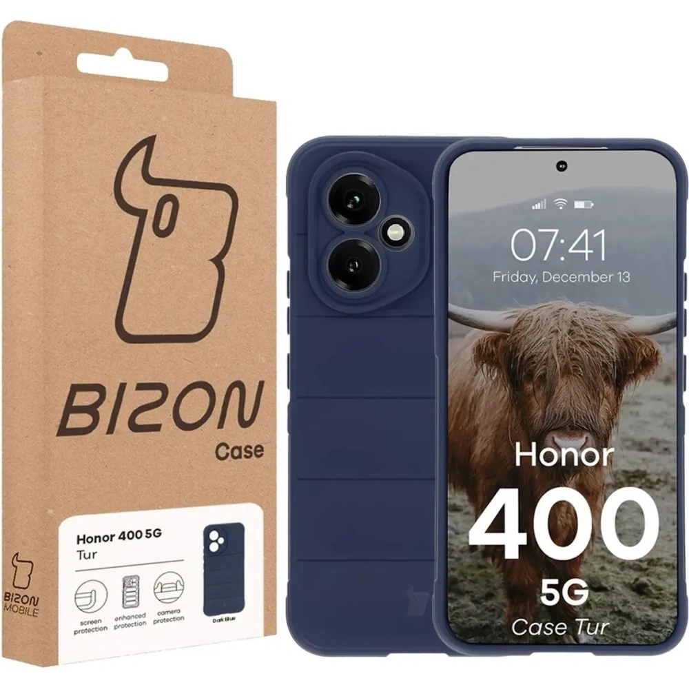Pancerne etui Bizon Case Tur do Honor 400 5G granatowe