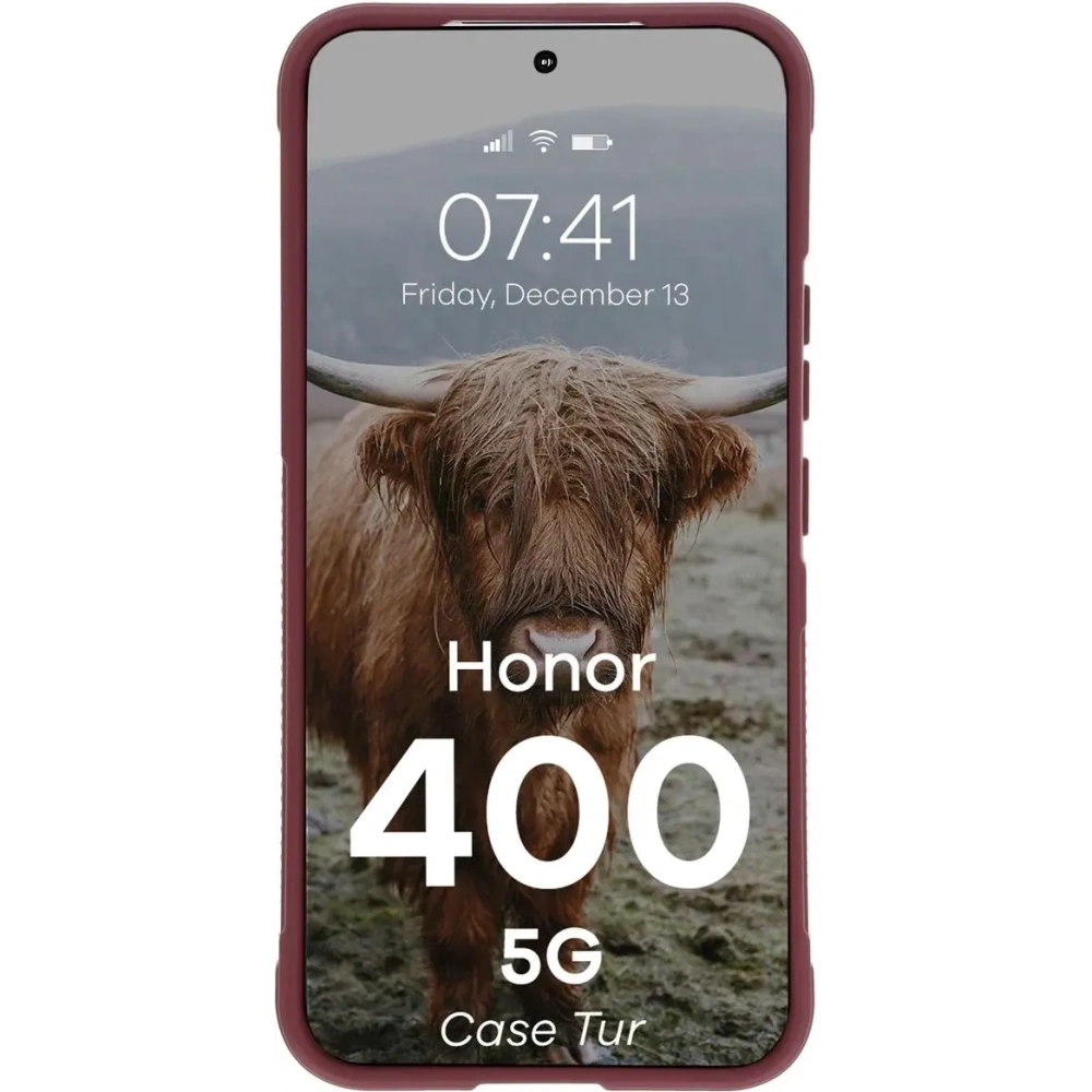 Pancerne etui Bizon Case Tur do Honor 400 5G burgundowe
