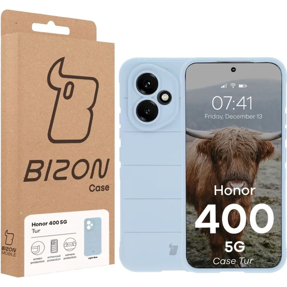 Pancerne etui Bizon Case Tur do Honor 400 5G jasnoniebieskie