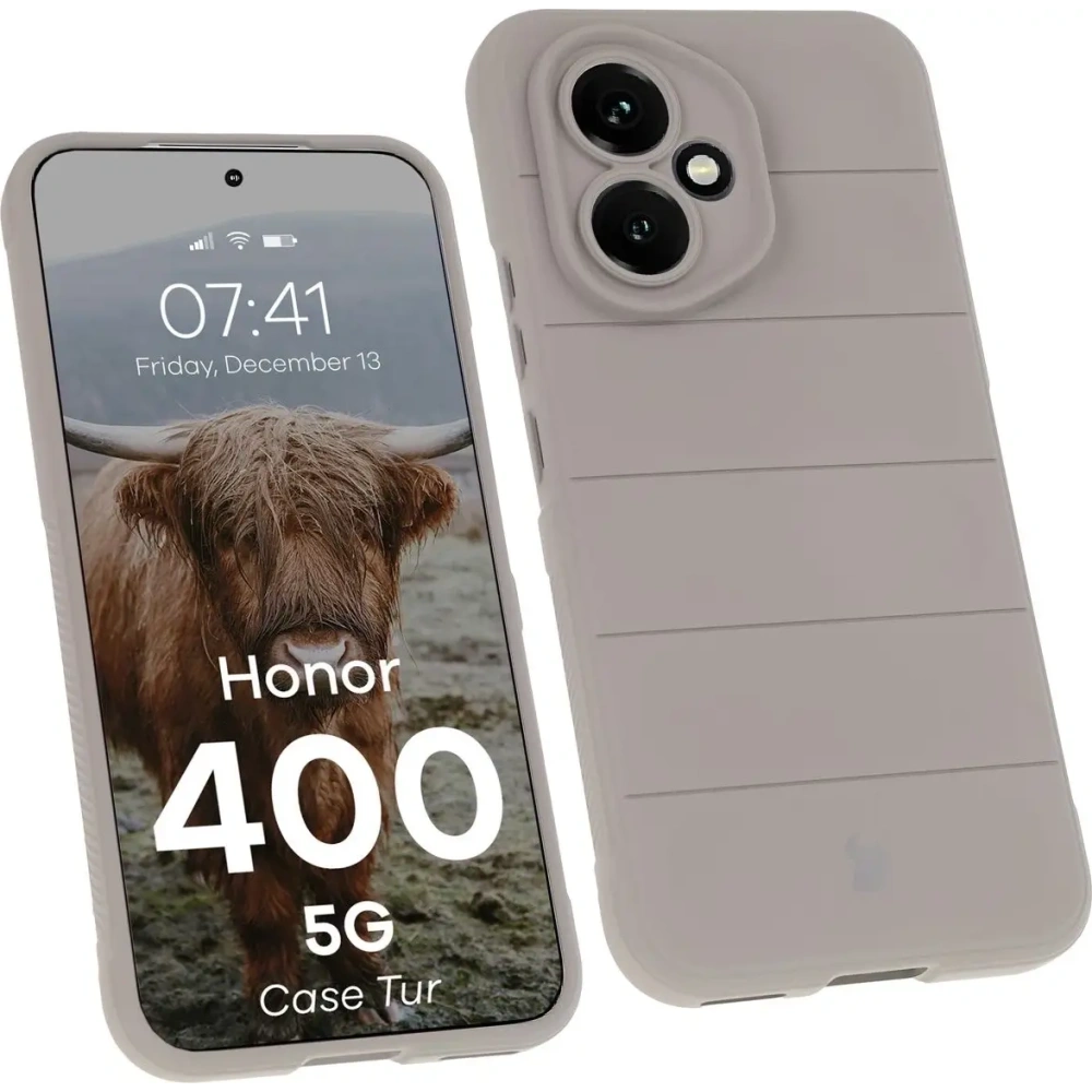 Pancerne etui Bizon Case Tur do Honor 400 5G jasnoszare
