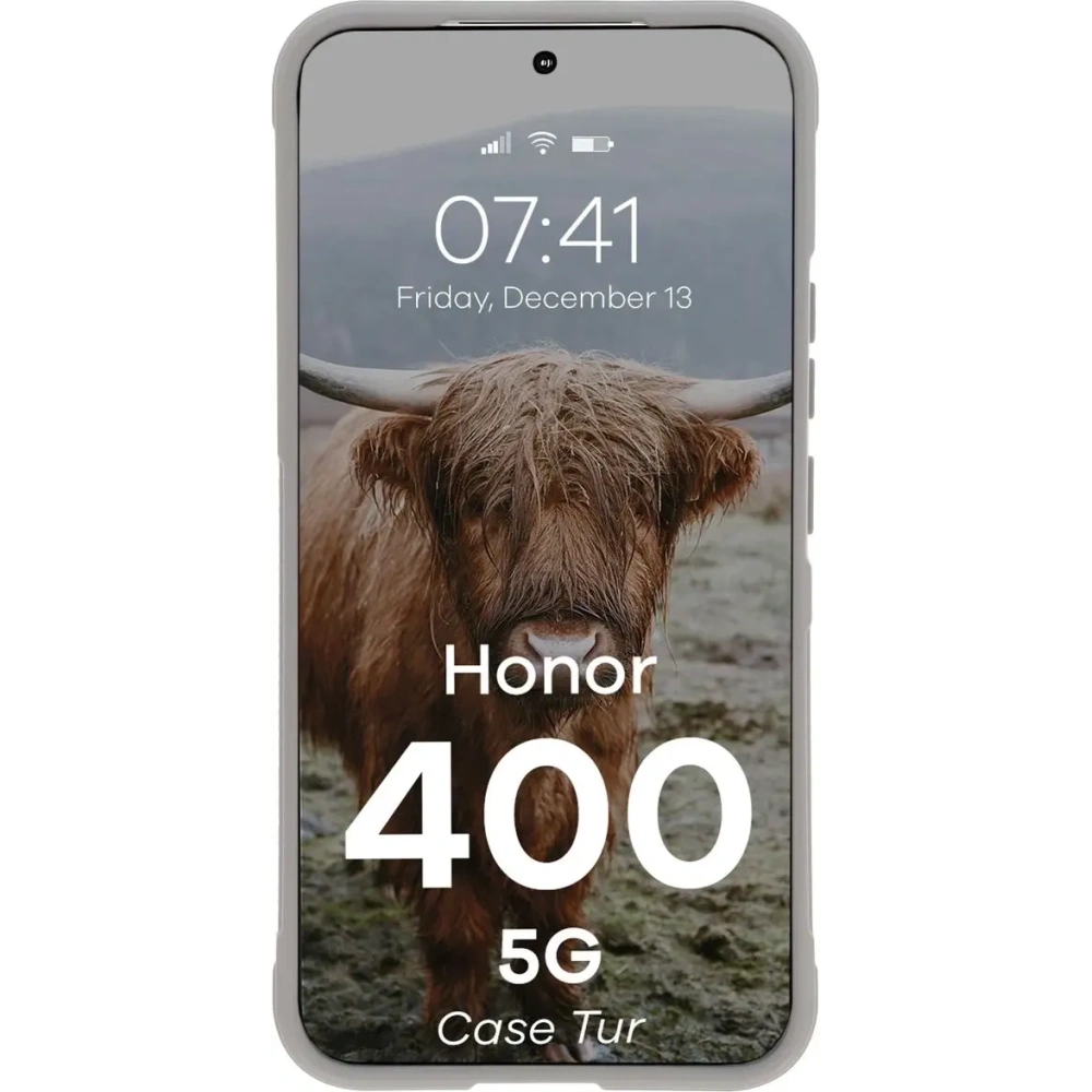 Pancerne etui Bizon Case Tur do Honor 400 5G jasnoszare