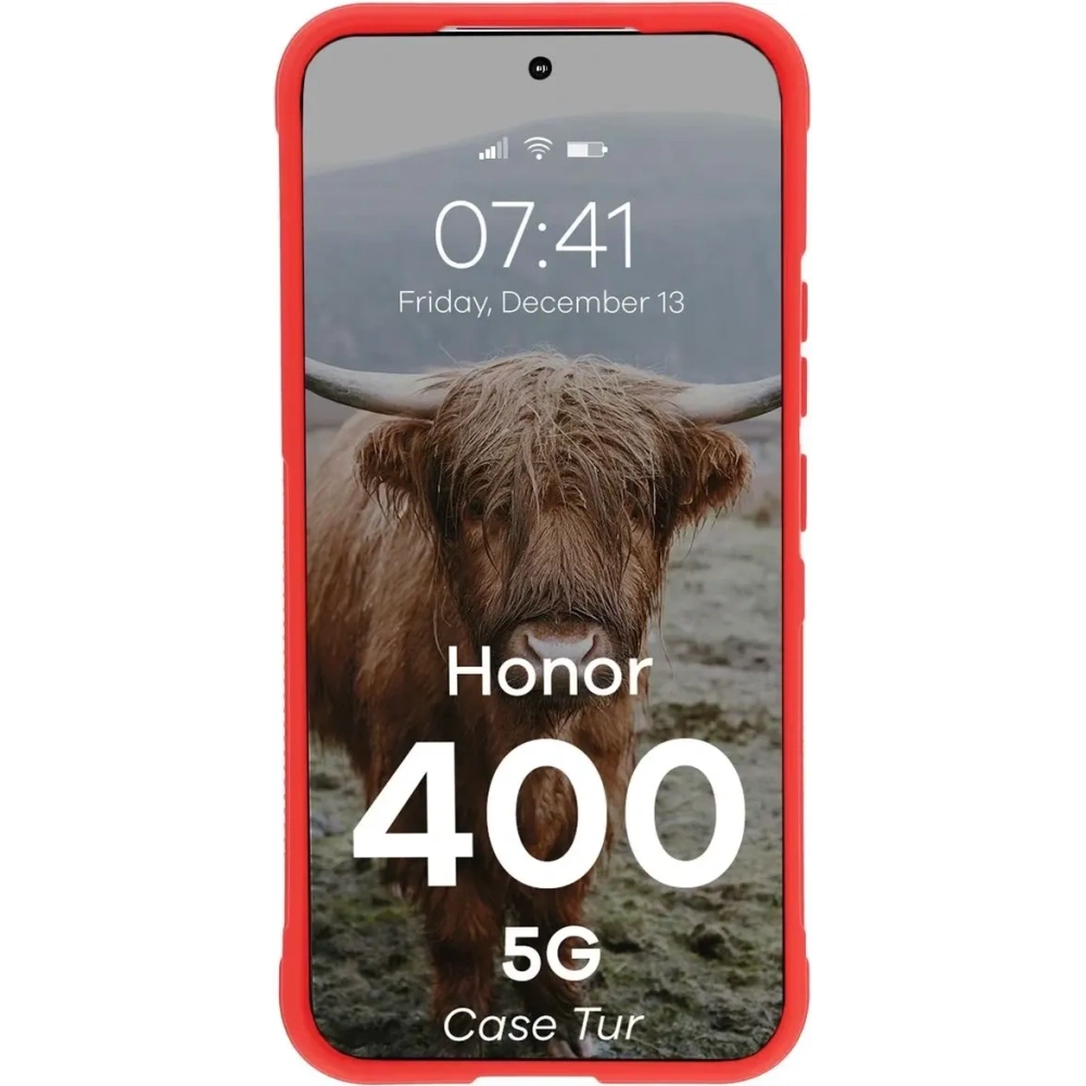 Pancerne etui Bizon Case Tur do Honor 400 5G czerwone