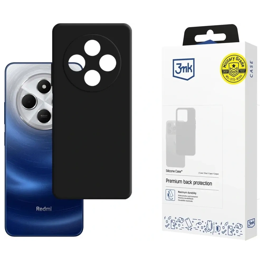 Etui 3MK Silicone Case do Xiaomi Redmi 14C / Redmi A4 5G czarny