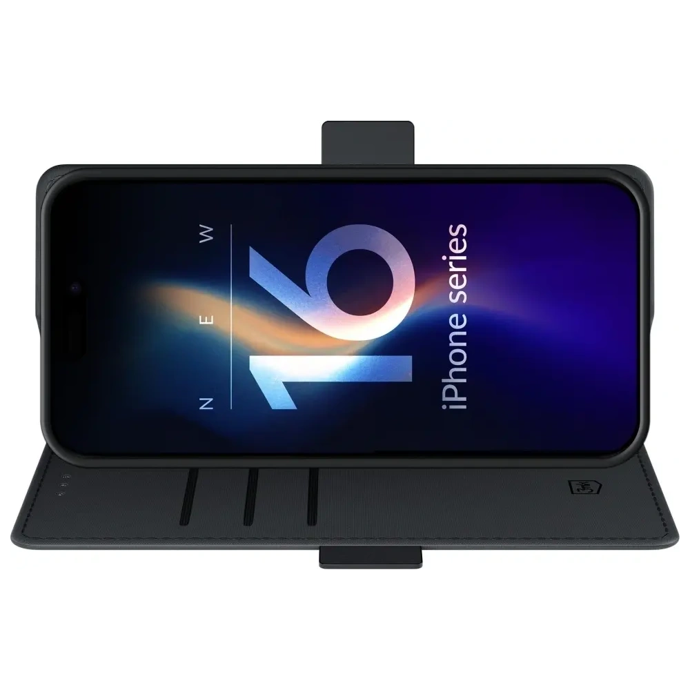 Etui z klapką 3MK Wallet Case do Apple iPhone 17 czarny