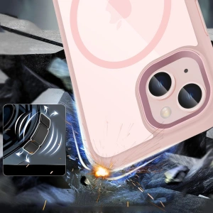 [CR] Etui Tech-Protect MagMat MagSafe Apple iPhone 15 roz/transparent