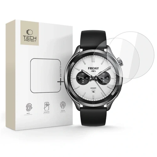 Szkło hartowane Tech-Protect Glass Fit+ Xiaomi Watch S4 Clear [2 PACK]