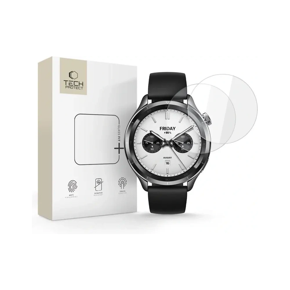 Szkło hartowane Tech-Protect Glass Fit+ Xiaomi Watch S4 Clear [2 PACK]