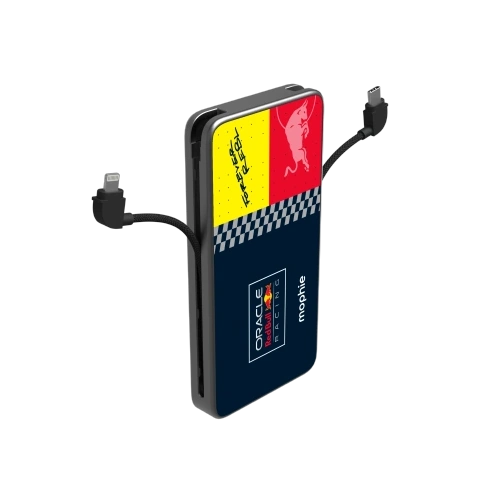 Mophie Powerstation Plus 10K Red Bull Racing 10000mAh Power Bank with built-in USB-C and Lightning cable