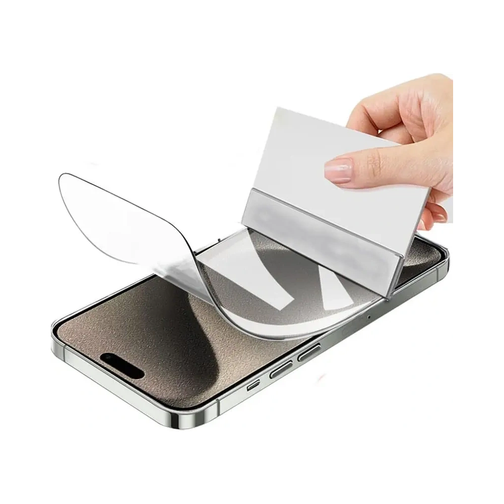 Folia hydrożelowa na ekran Bizon Glass Hydrogel Front do Apple iPhone 15 / 15 Pro / 16  [2 PACK]