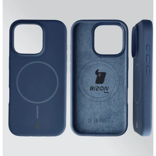 Bizon Soft Case Magnetic Apple iPhone 16 Pro sötétkék