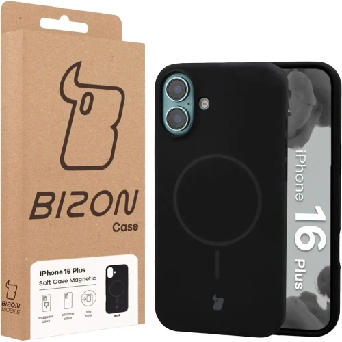 Bizon Soft Case Magnetic Apple iPhone 16 Plus černý