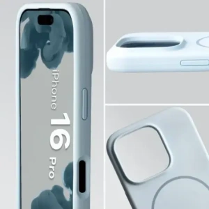 Bizon Soft Case Magnetisch für Apple iPhone 16 Pro blau