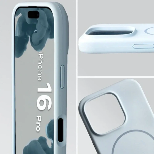 Bizon Soft Case Magnetisch für Apple iPhone 16 Pro blau