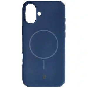 Silikonowe etui z pierścieniem magnetycznym Bizon Soft Case Magnetic do Apple iPhone 16 Plus granatowe