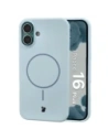 Silikonowe etui z pierścieniem magnetycznym Bizon Soft Case Magnetic do Apple iPhone 16 Plus błękitne