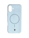 Silikonowe etui z pierścieniem magnetycznym Bizon Soft Case Magnetic do Apple iPhone 16 Plus błękitne