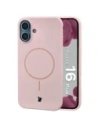 Silikonowe etui z pierścieniem magnetycznym Bizon Soft Case Magnetic do Apple iPhone 16 Plus jasnoróżowe