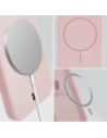 Husă moale Bizon cu magnet pentru Apple iPhone 16 Plus roz deschis