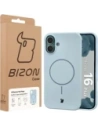 Silikonowe etui z pierścieniem magnetycznym Bizon Soft Case Magnetic do Apple iPhone 16 Plus błękitne