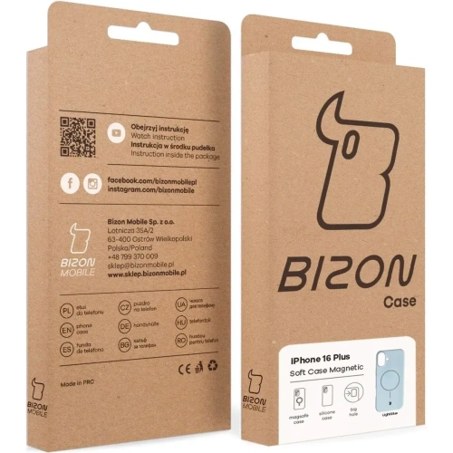 Bizon Soft Case Magnetic Apple iPhone 16 Plus modrý