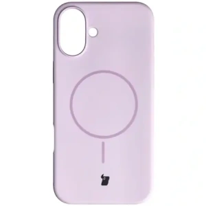 Silikonowe etui z pierścieniem magnetycznym Bizon Soft Case Magnetic do Apple iPhone 16 Plus jasnofioletowe