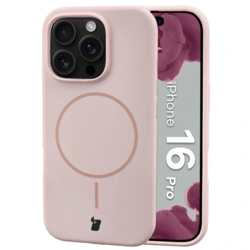 Bizon Soft Case Magnetic Apple iPhone 16 Pro světle růžový