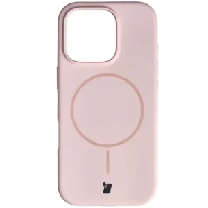 Bizon Soft Case Magnetisch für Apple iPhone 16 Pro hellrosa