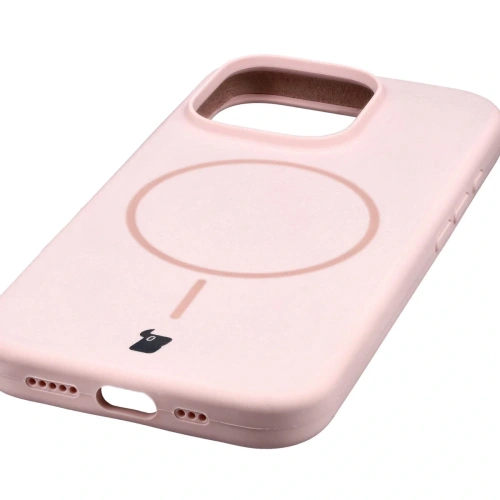 Bizon Soft Case Magnetic Apple iPhone 16 Pro světle růžový
