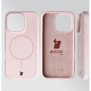 Bizon Soft Case Magnetisch für Apple iPhone 16 Pro hellrosa