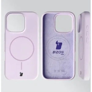Bizon Soft Case Magnetisch für Apple iPhone 16 Pro helllila